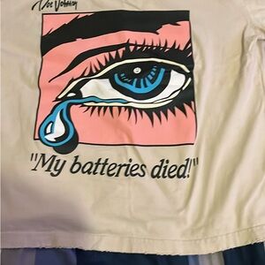 Gallery Dept Dead Batteries Tee Shirt, Size Medium, Runs Big